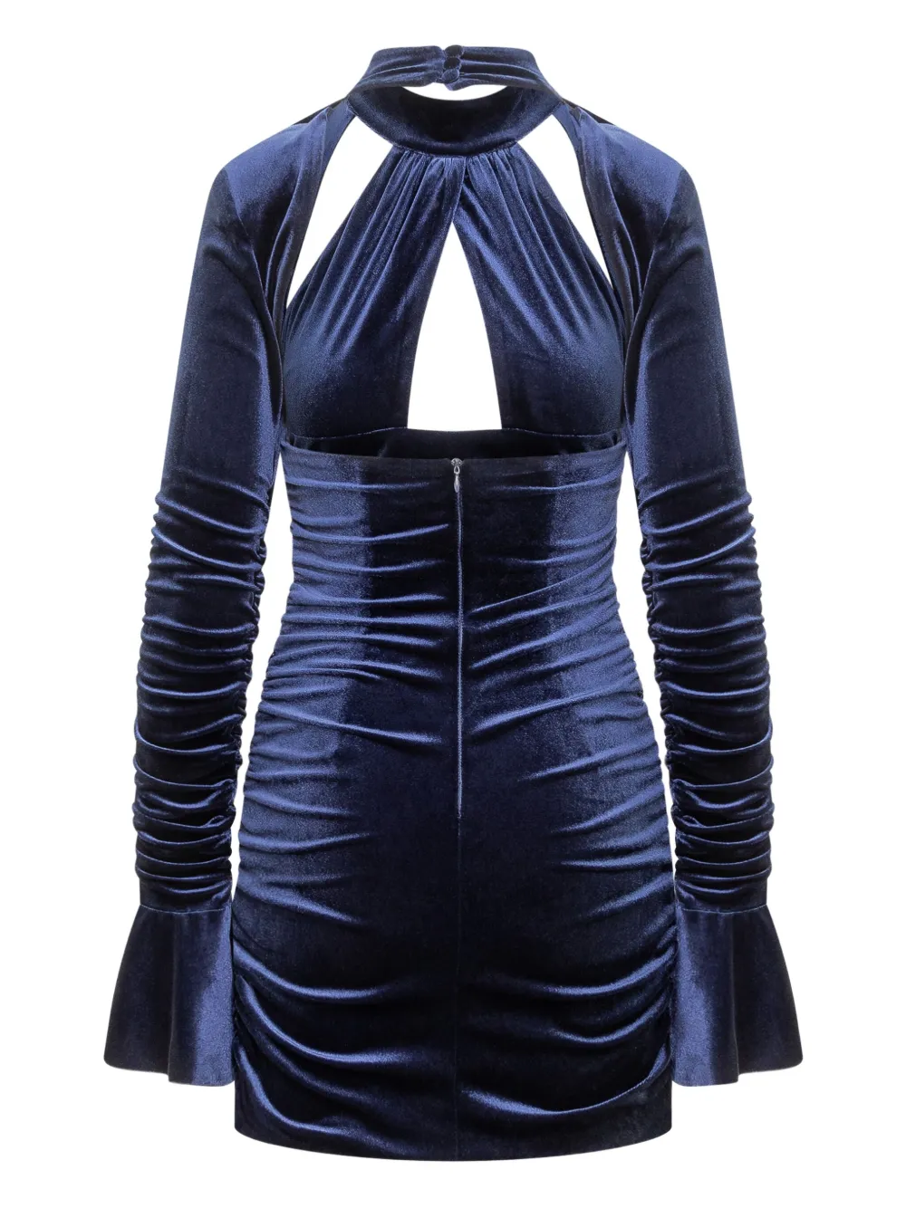 Actualee Cut-out Ruched Dress In Blue
