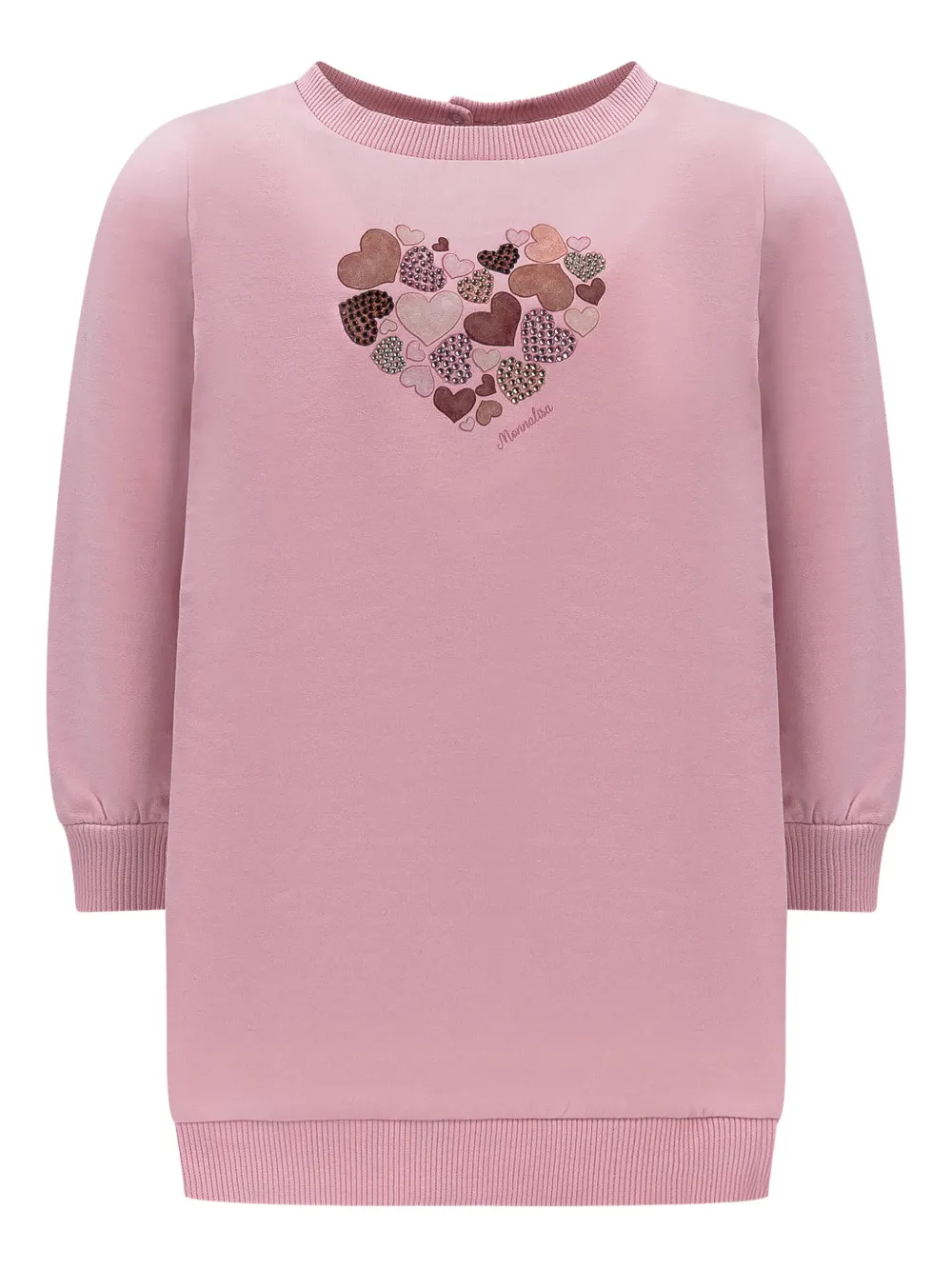 Monnalisa heart-motif dress - Rosa