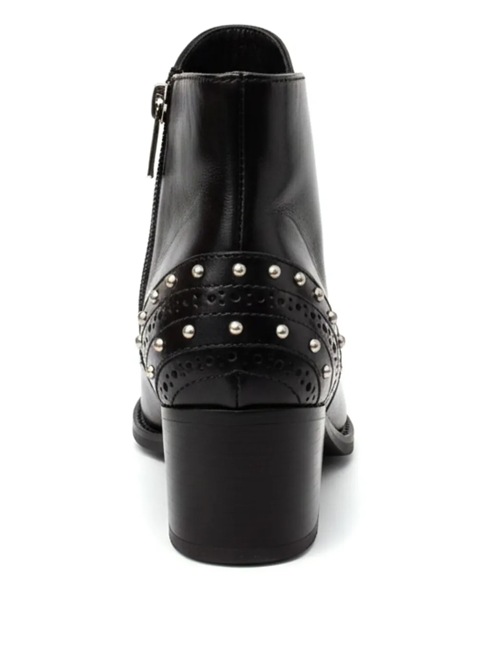 Tod's Studded Heeled Boots In Black