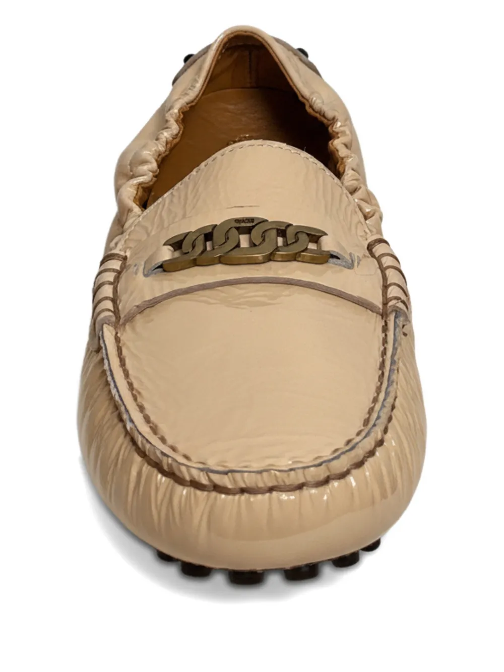Tod's Chain-detail Loafers In Nude