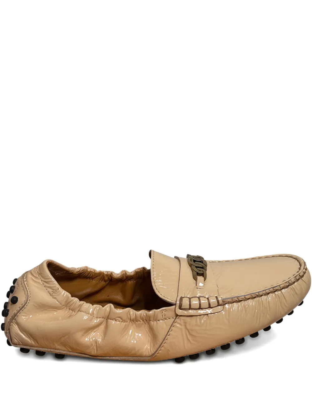 Tod's Chain-detail Loafers In Nude