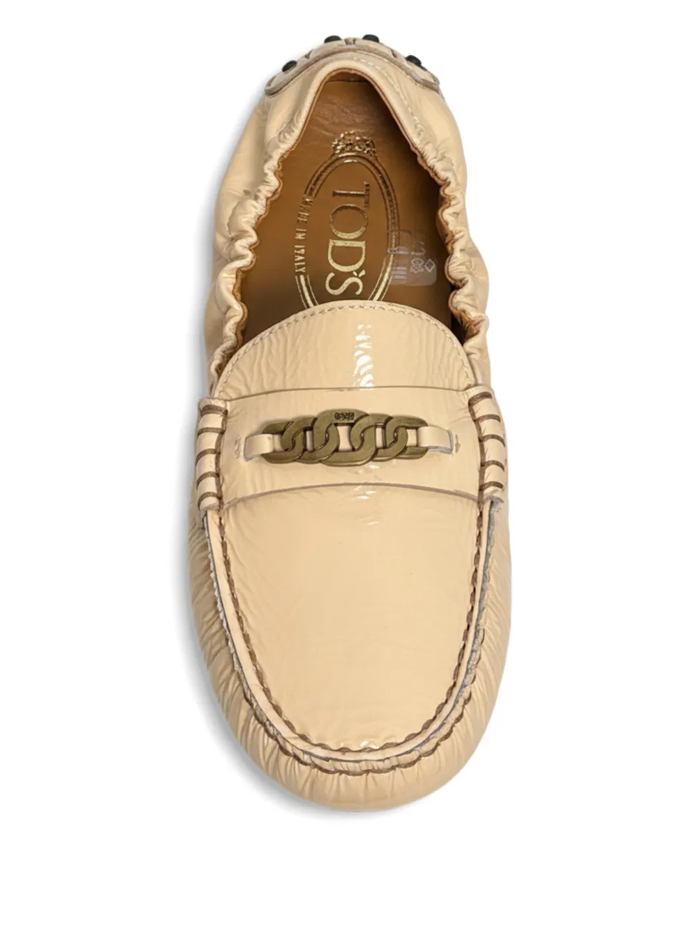 Tod's Chain-detail Loafers In Nude