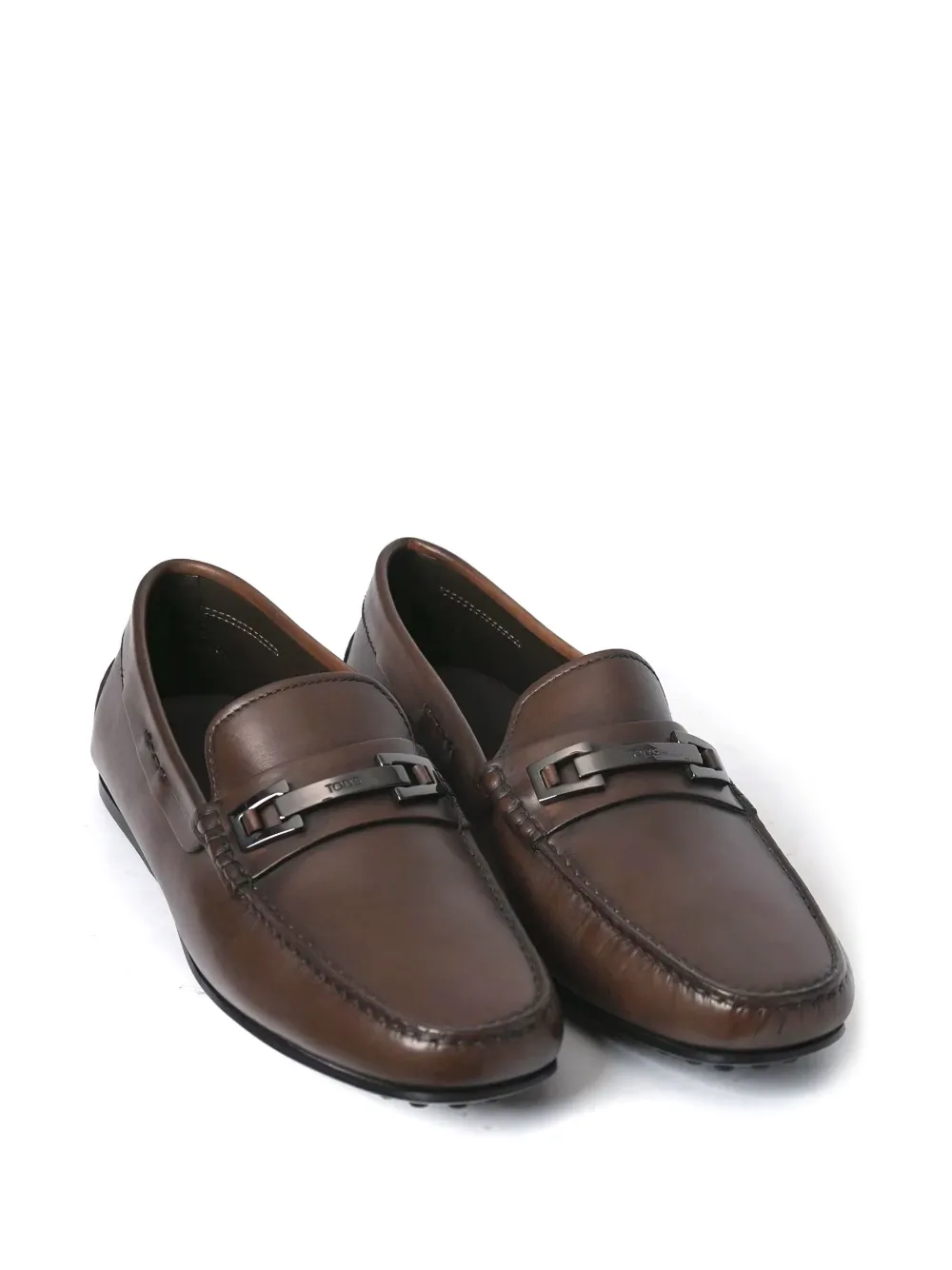 Tod's Gommini loafers met metalen klem - Bruin