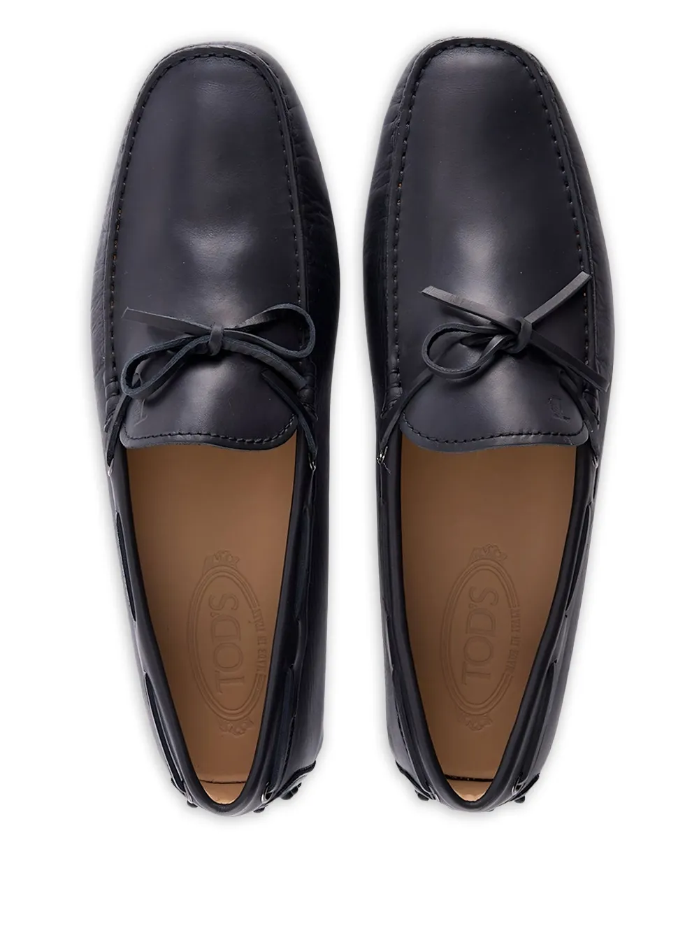 Tod's Leren bootschoenen met striksluiting Zwart