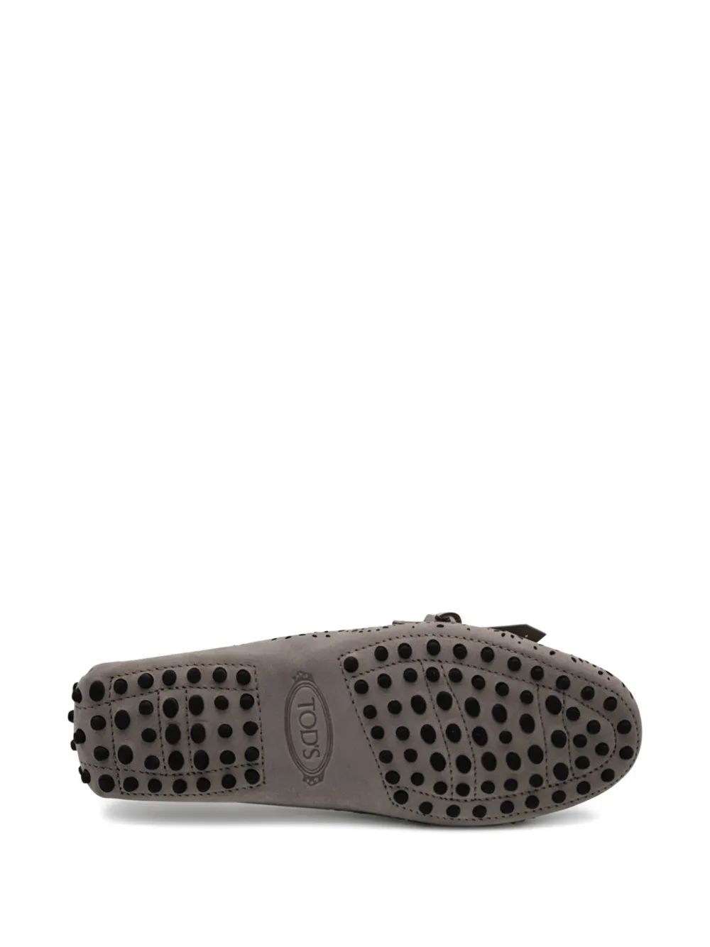 Tod's Laser Cut Tassels Loafers In Gray