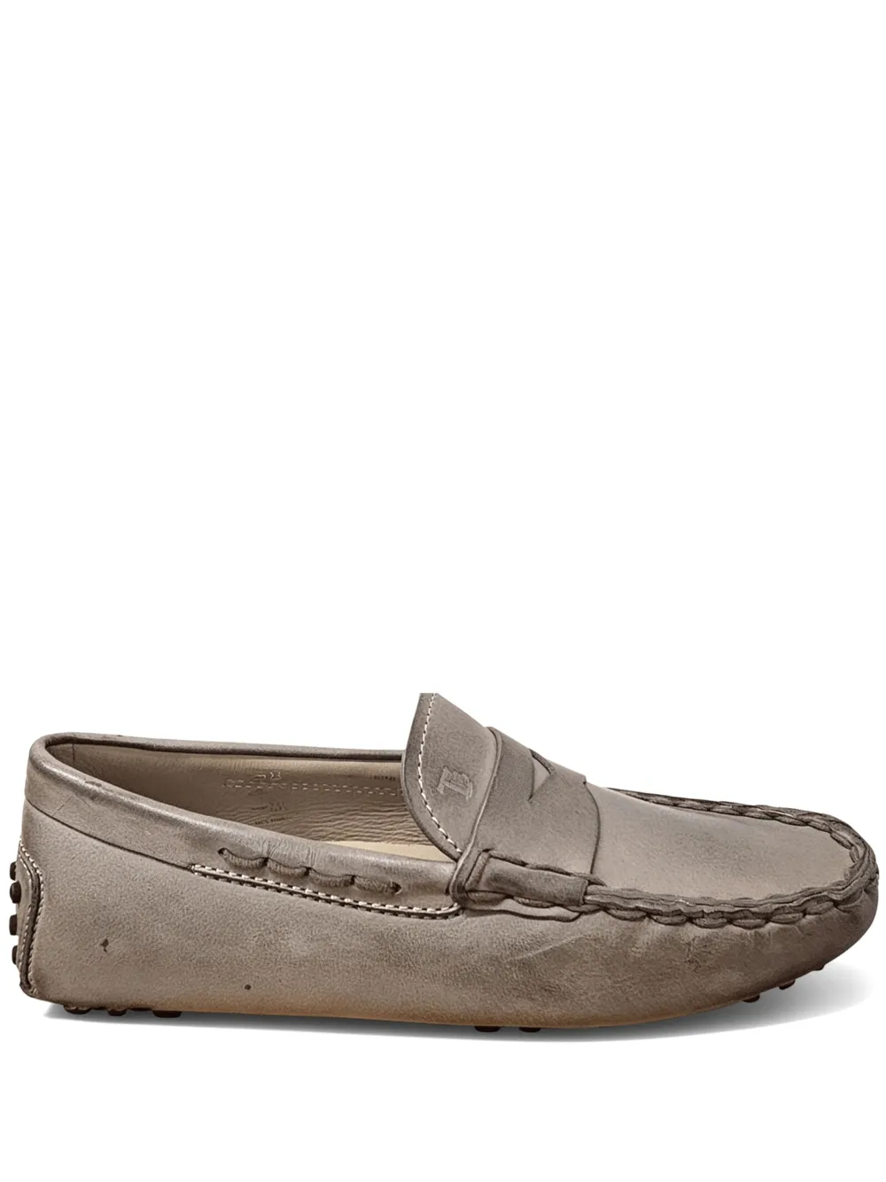 Tod's Gommino distressed-effect loafers | Brown | Image 1