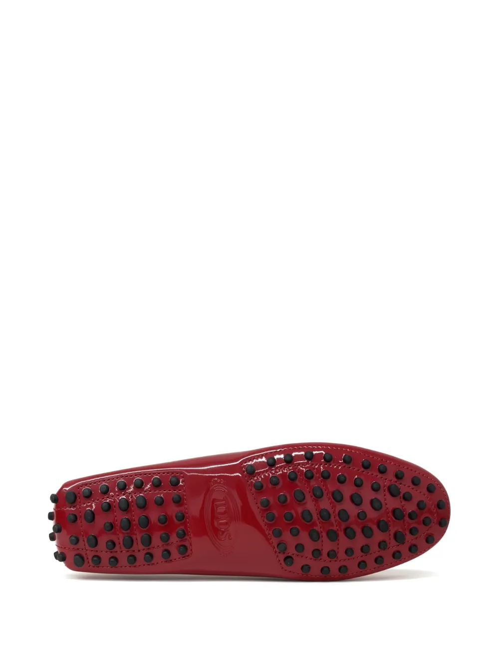 Tod's Leather Penny Loafers In Red