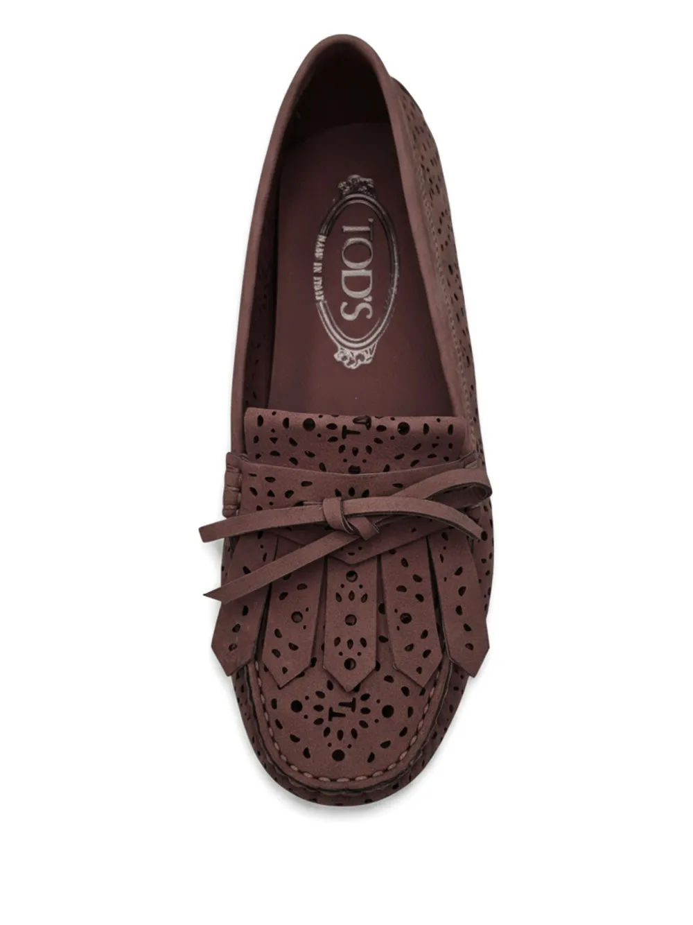 Tod's laser cut bow loafers Bruin