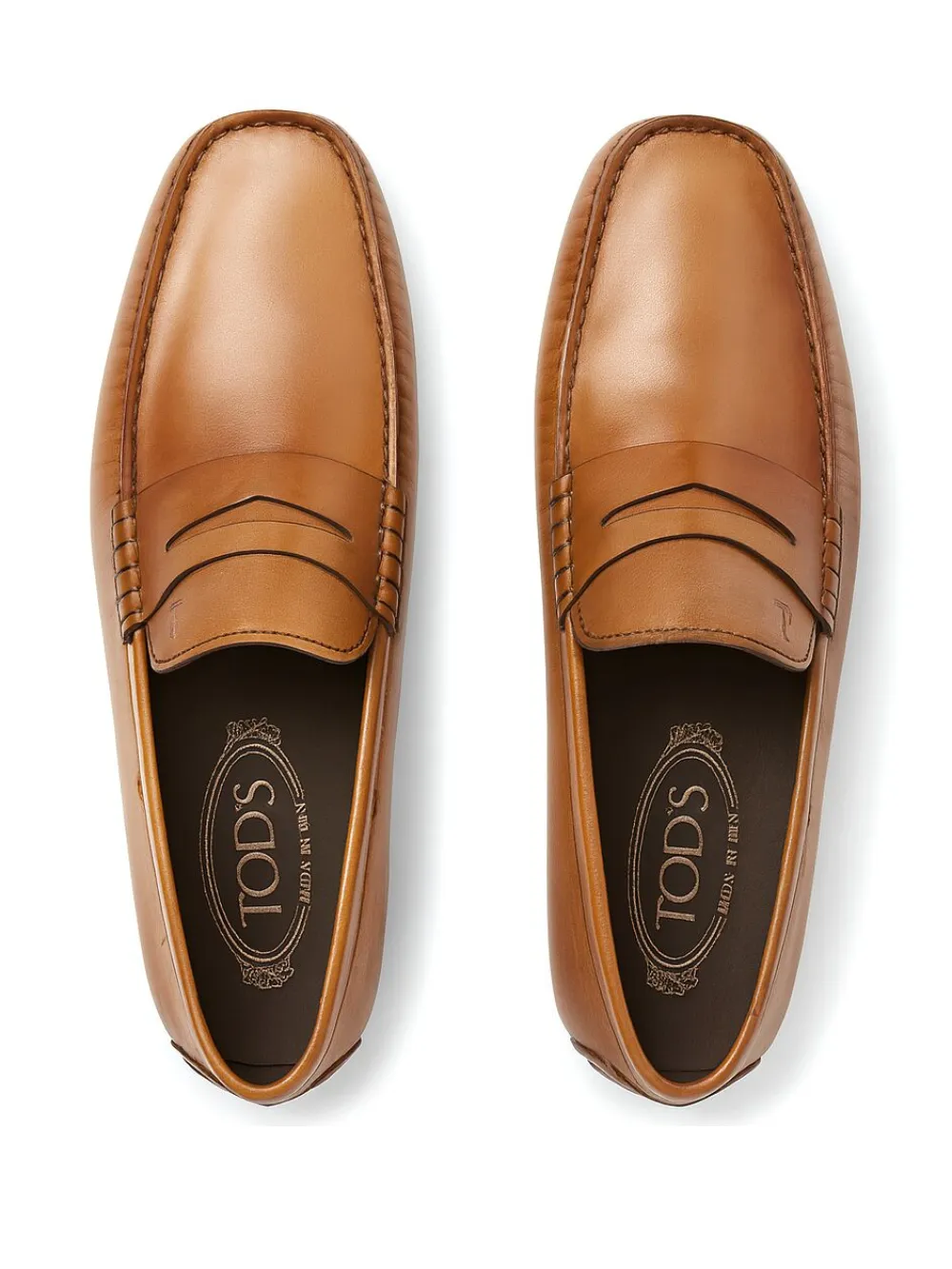 Tod's City Gommino leren penny loafers - Bruin