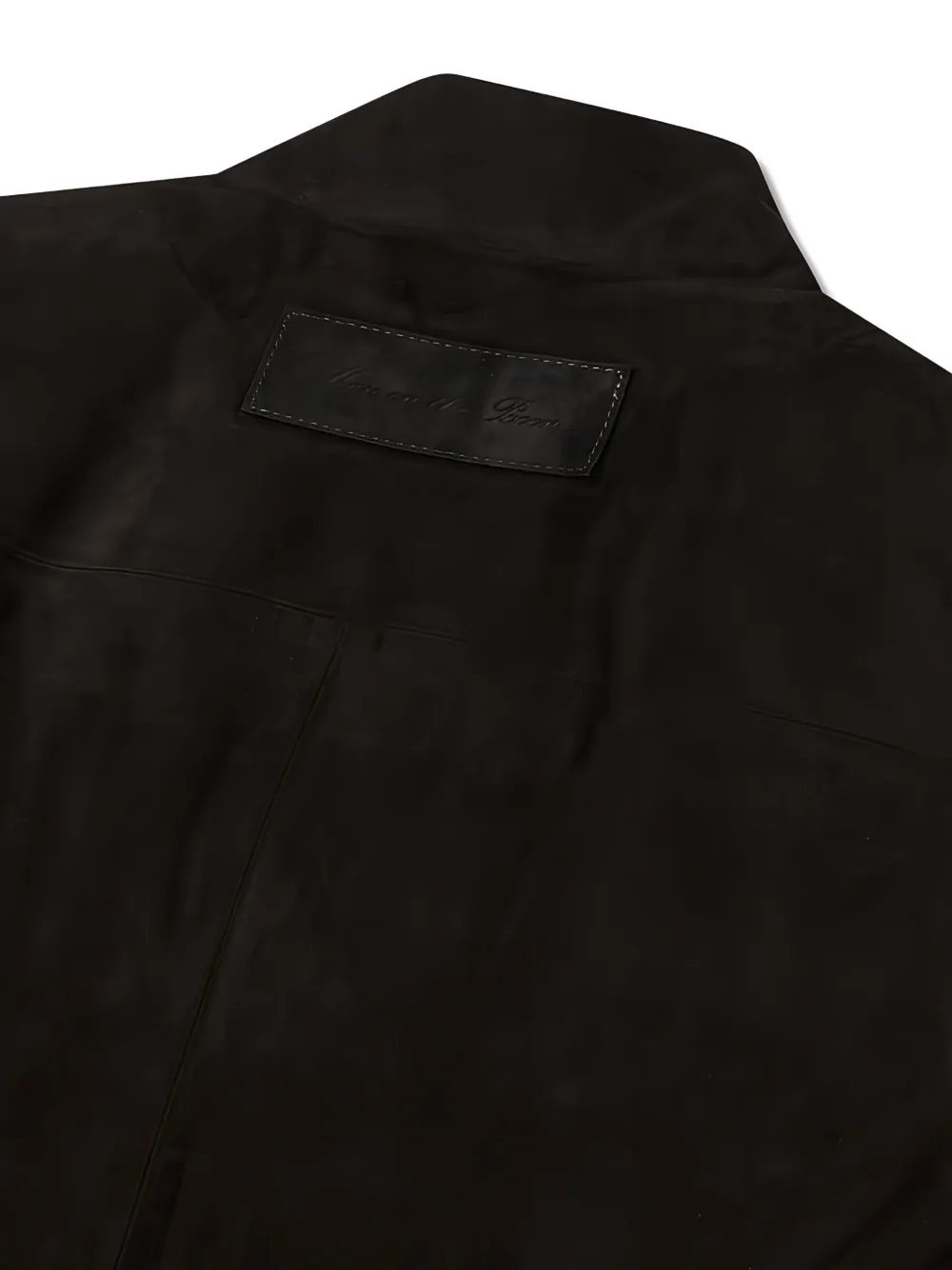 Man On The Boon. Suede Down Gilet In Black