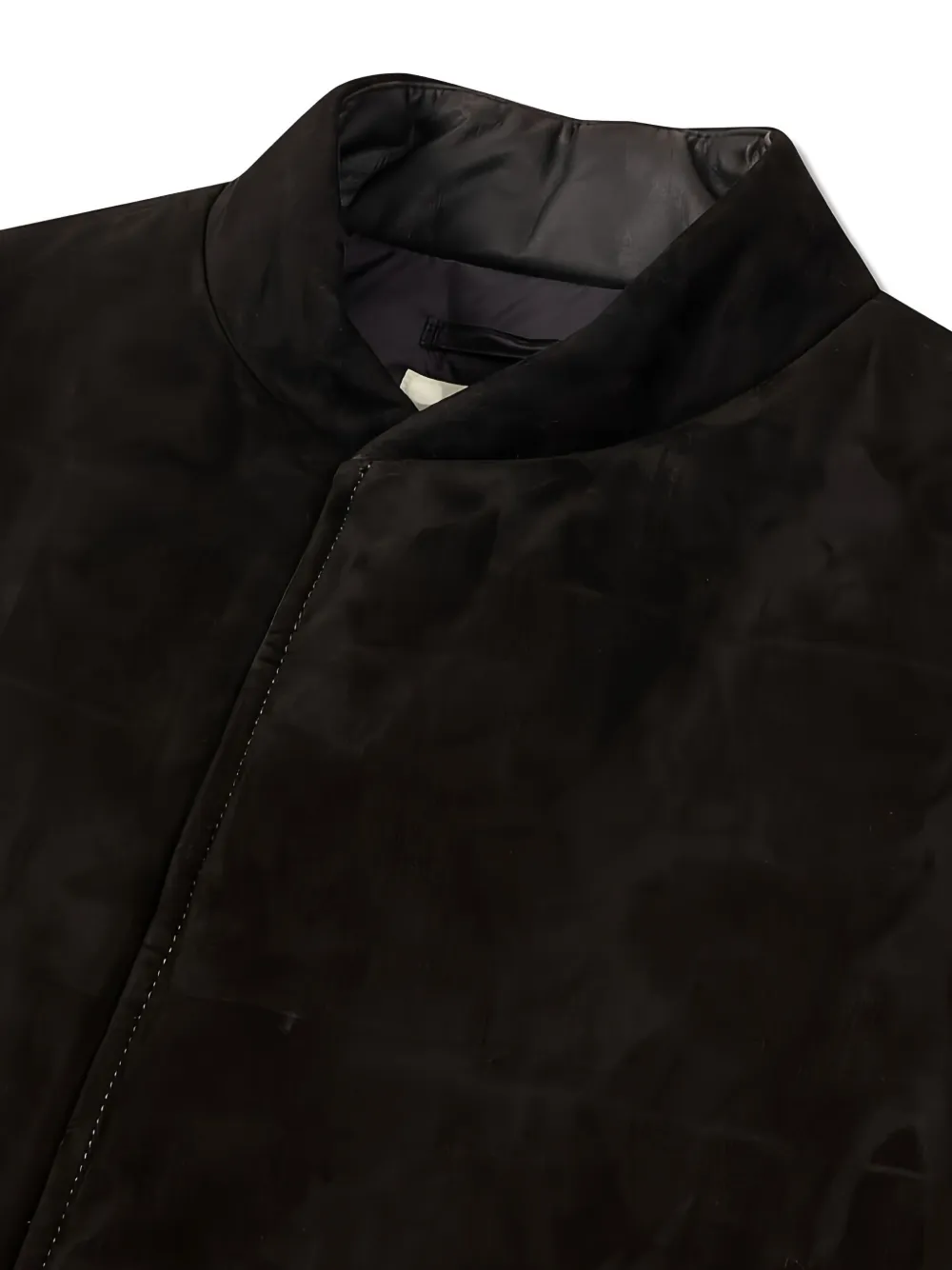 Man On The Boon. Suede Down Gilet In Black