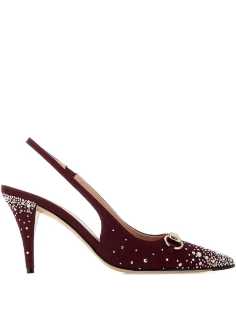 Gucci 85mm crystal-embellished pumps
