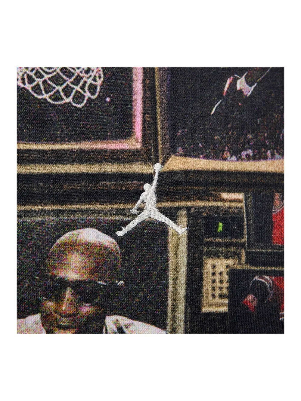 Jordan Printed Hoodie In Black