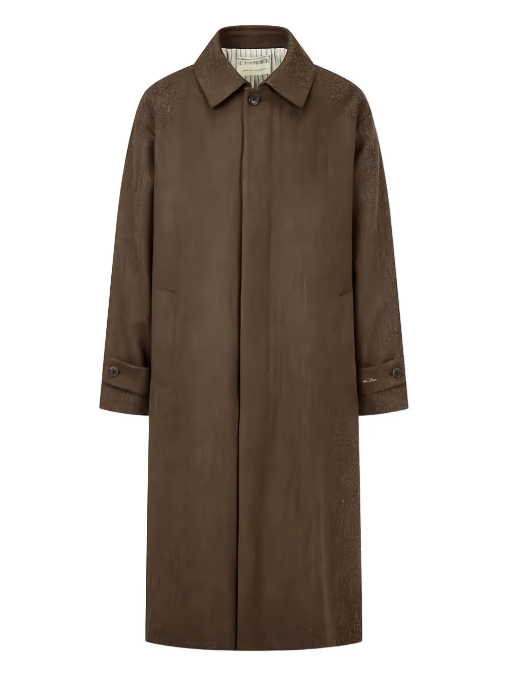 Man On The Boon. abrigo de tweed con motivo de espiga | marrón | Image 1