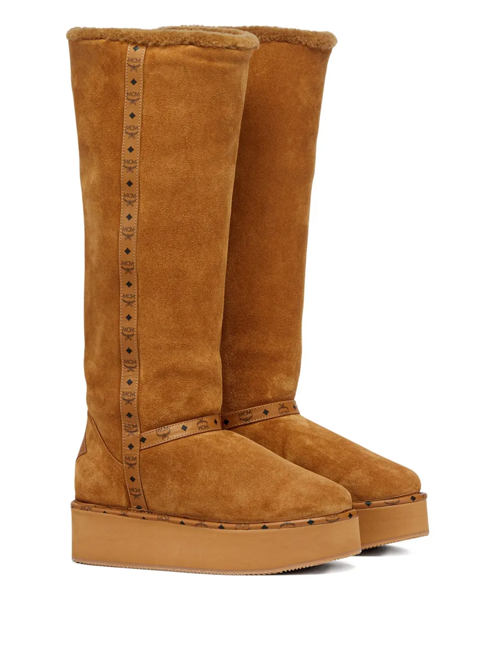 MCM bottes en daim à plateforme | bottes | Image 2