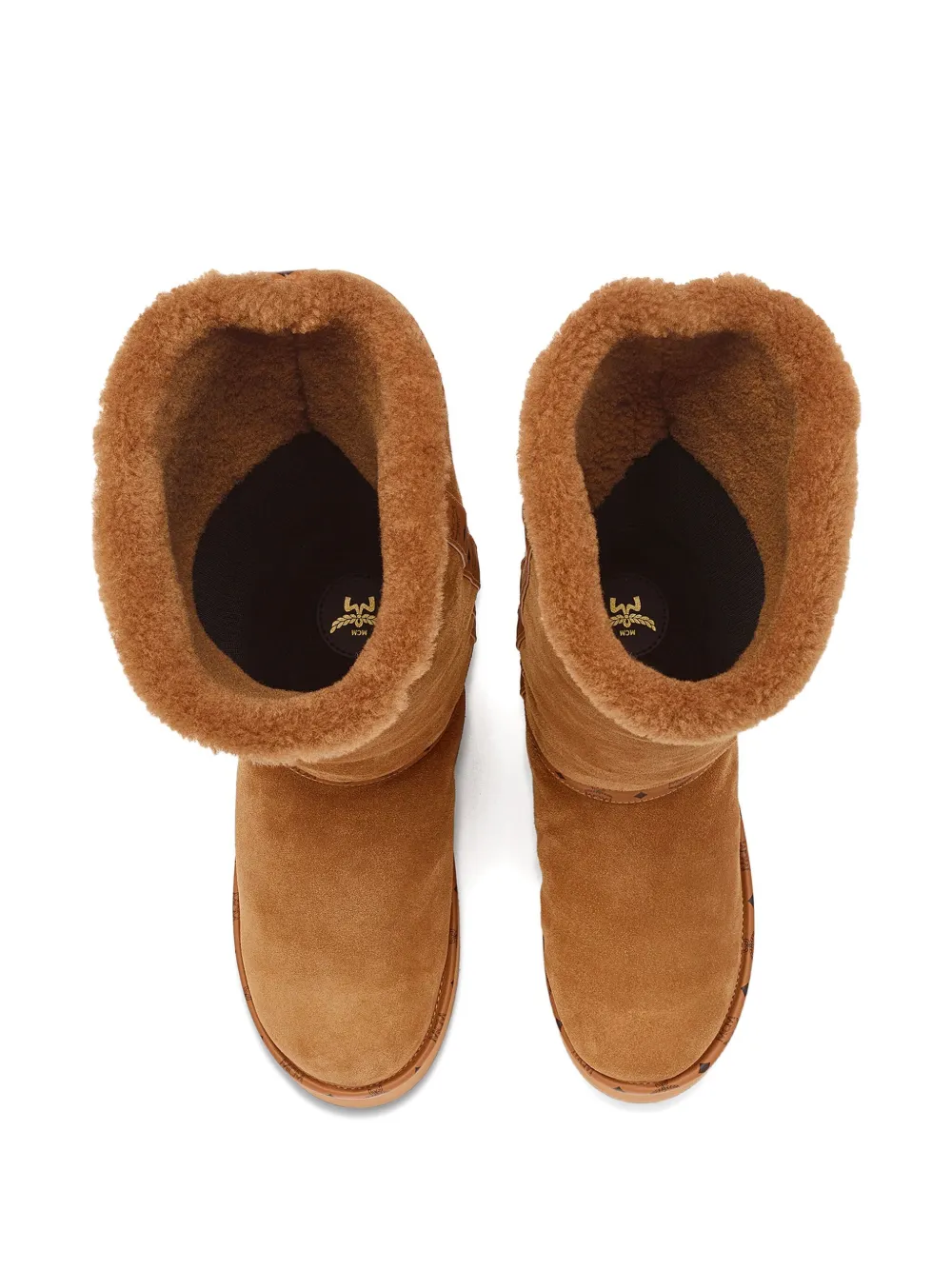 Mcm Suede Platform Knee-high Boots In Multi