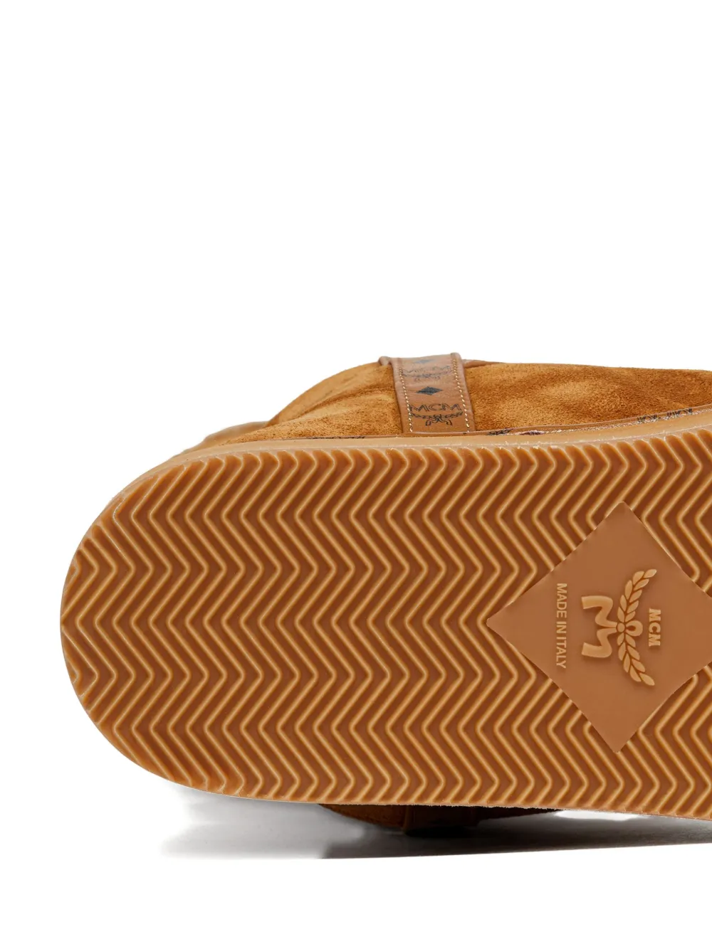 Mcm Suede Platform Knee-high Boots In Multi