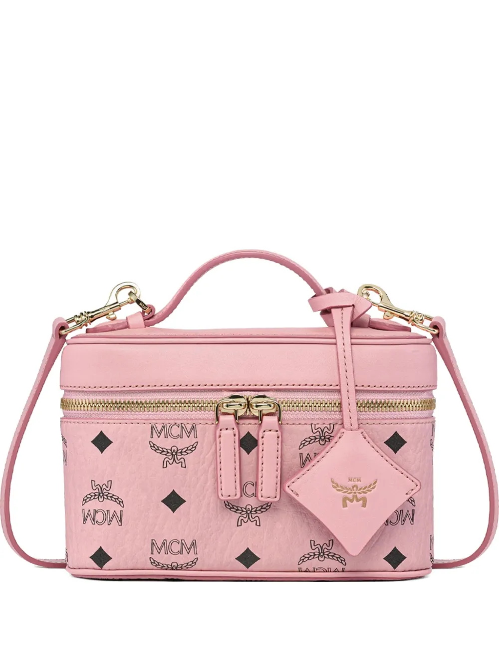Mcm Aren Visetos Vanity Tote Bag In Pink