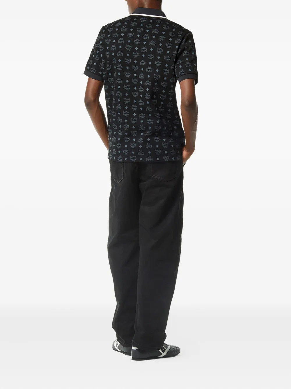 MCM Poloshirt met monogram Zwart