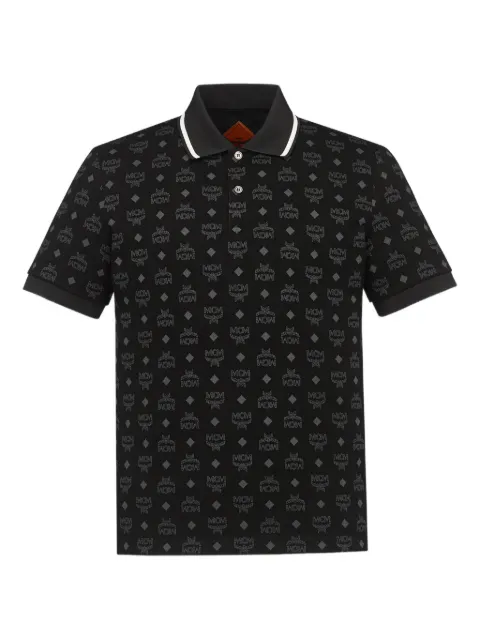 MCM playera tipo polo con monograma en jacquard