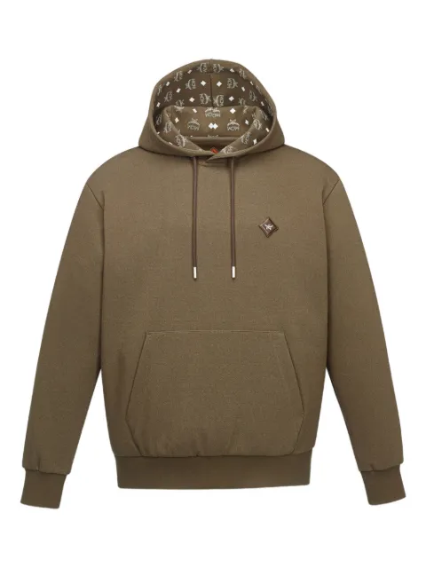 MCM logo patch ponte hoodie