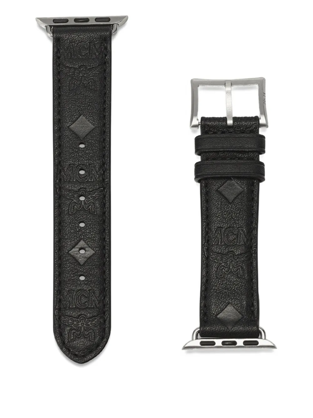 MCM embossed-monogram leather Apple Watch band | Black | Image 1
