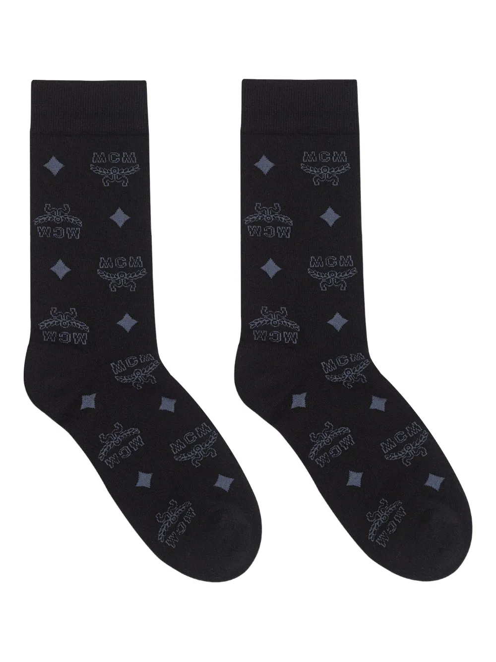 MCM monogram-pattern knitted socks | Black | Image 1
