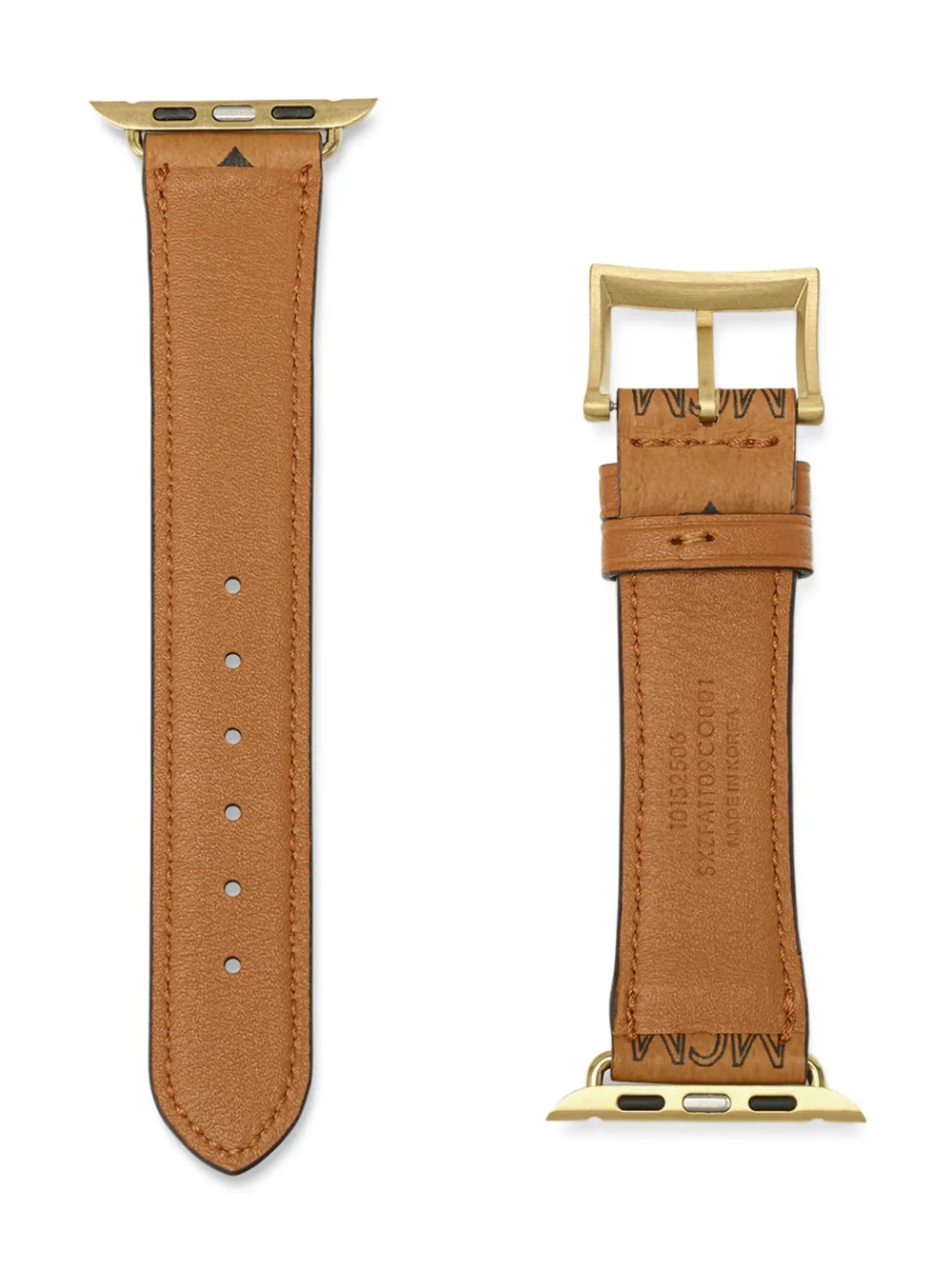 Mcm Visetos Apple Watch Band In Brown