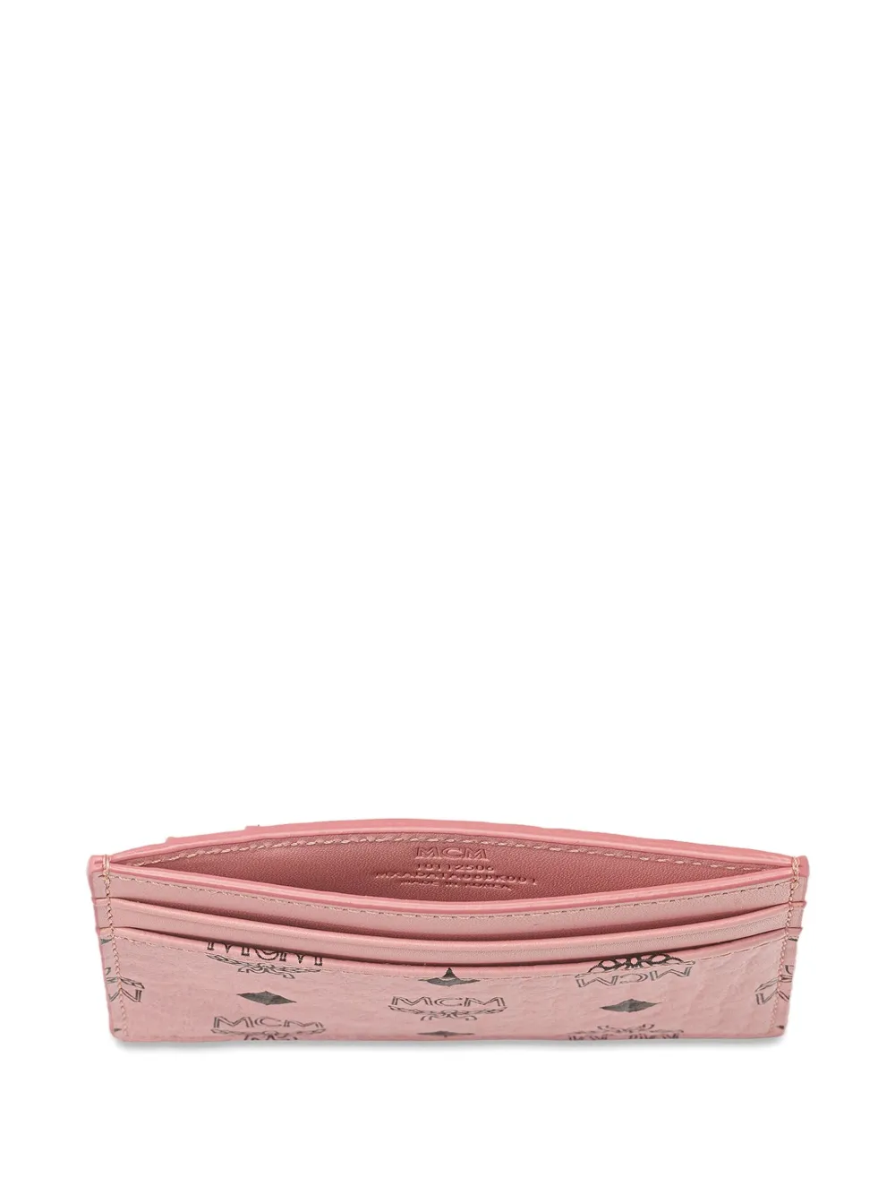 Mcm Aren Visetos Card Holder In Pink