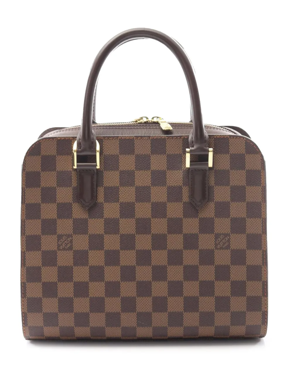 Pre-owned Louis Vuitton 2003 Damier Ebene Triana Handbag In Brown