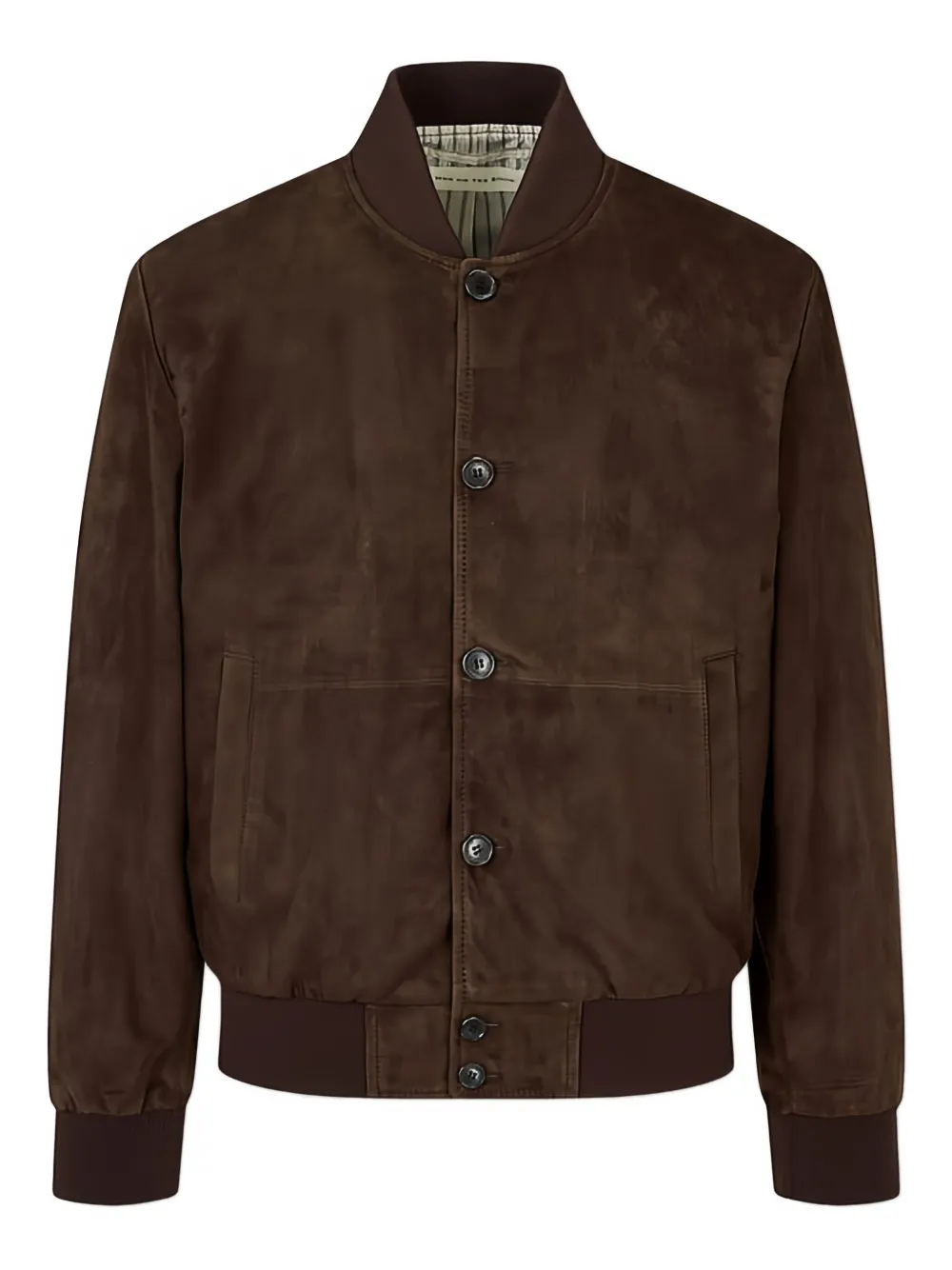 Man On The Boon. Suede Bomber Jacket In Brown