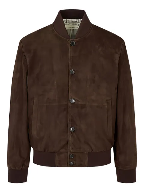 Man On The Boon. suede bomber jacket