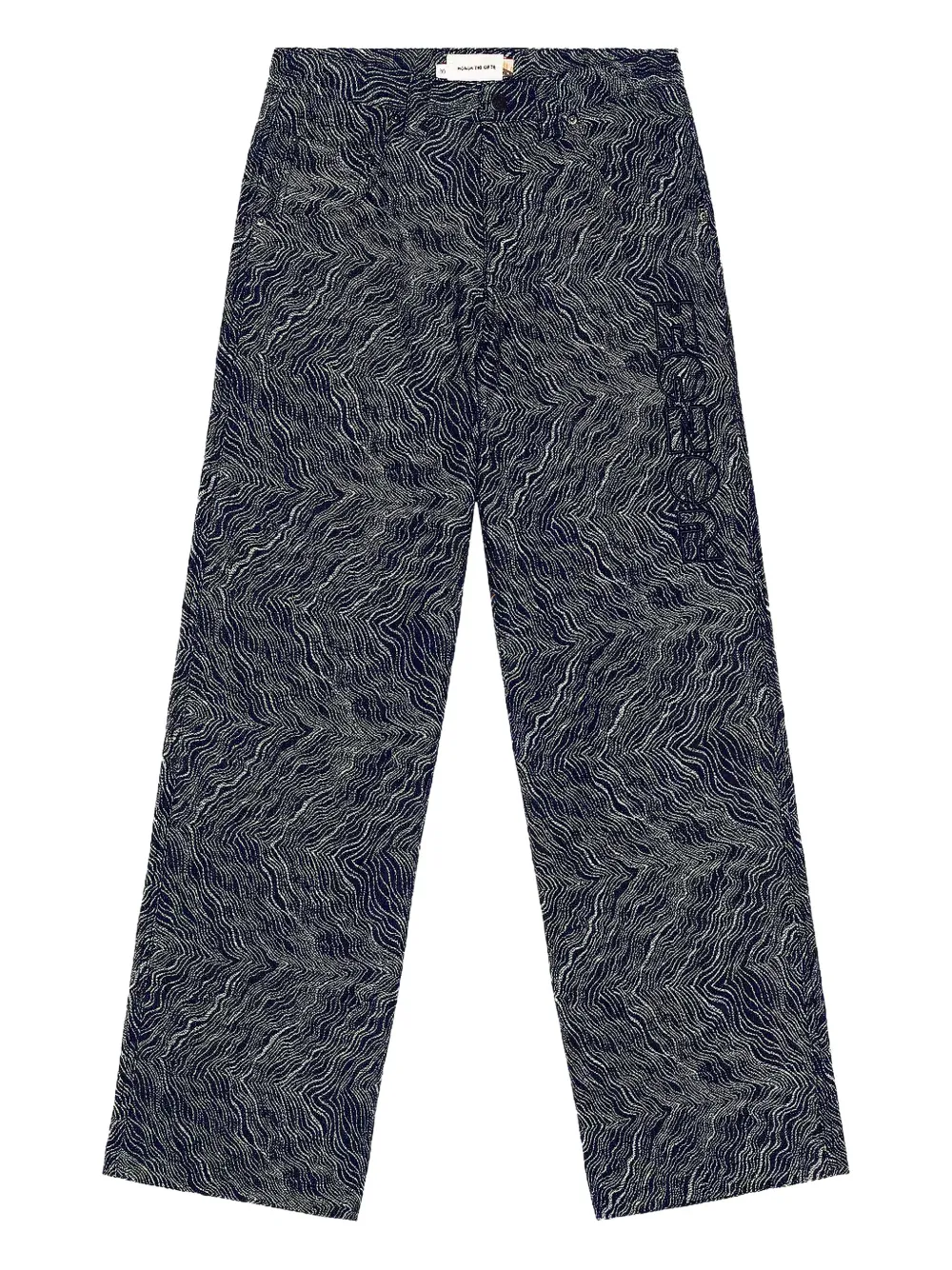 Honor The Gift patterned-jacquard wide-leg trousers - Blu