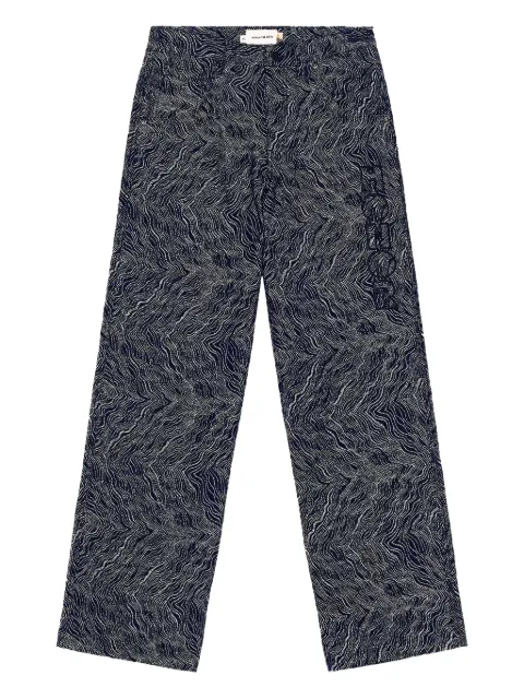 Honor The Gift pantalones anchos con motivo en jacquard