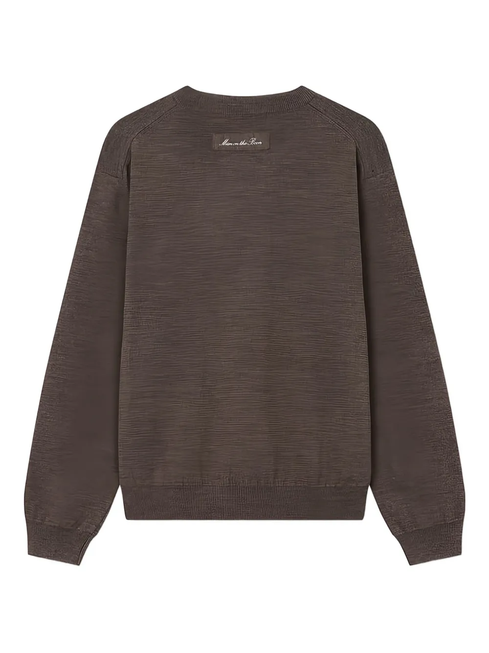 Man On The Boon. Crew-neck Wool Sweatshirt In Brown