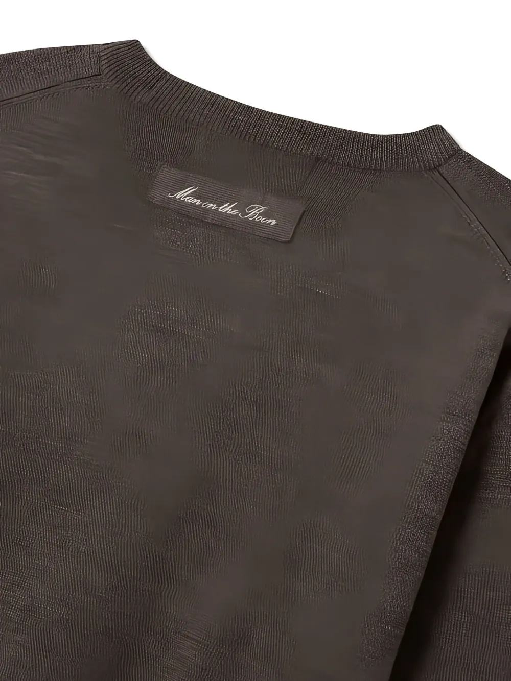 Man On The Boon. Crew-neck Wool Sweatshirt In Brown