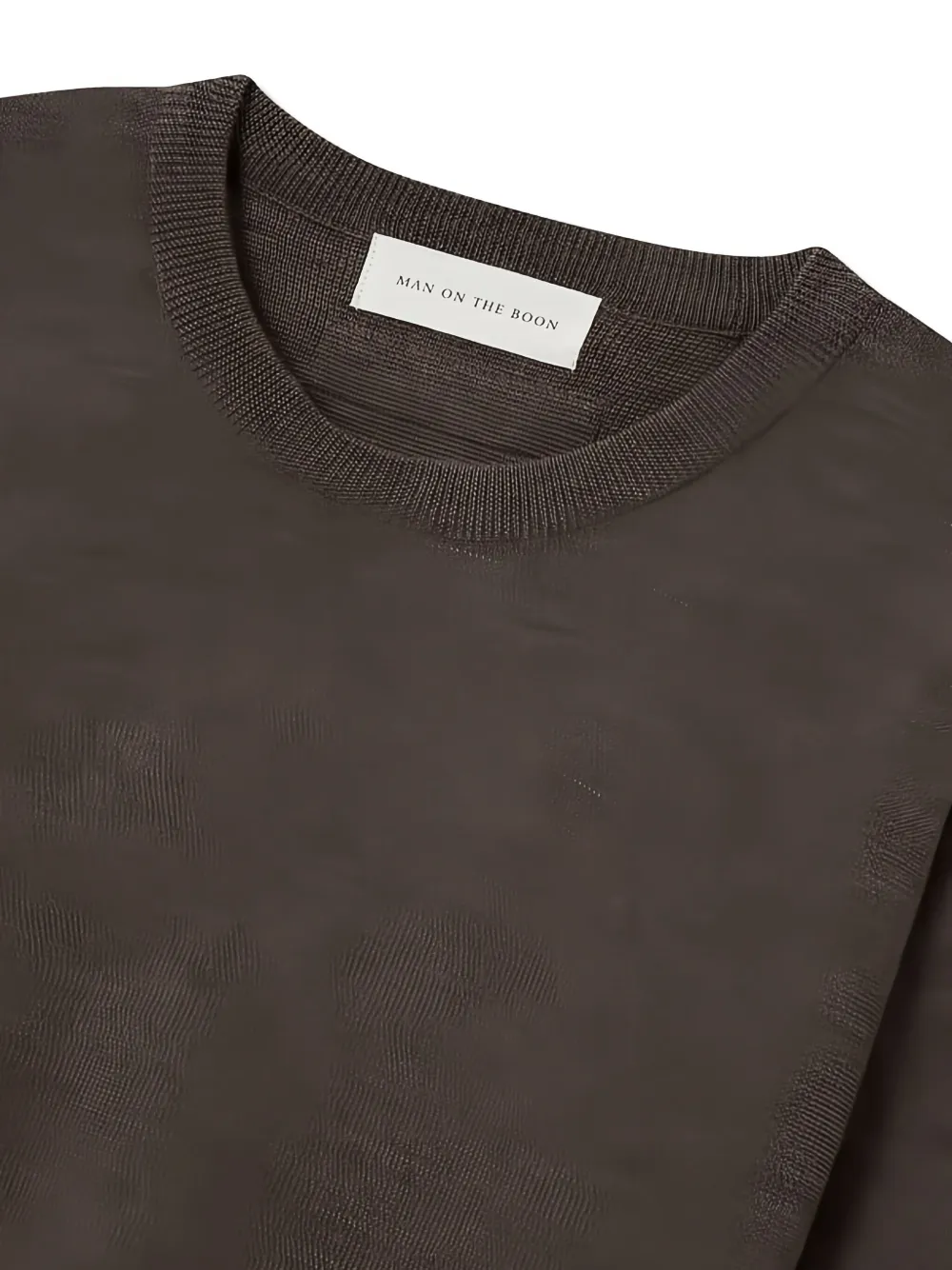 Man On The Boon. Crew-neck Wool Sweatshirt In Brown