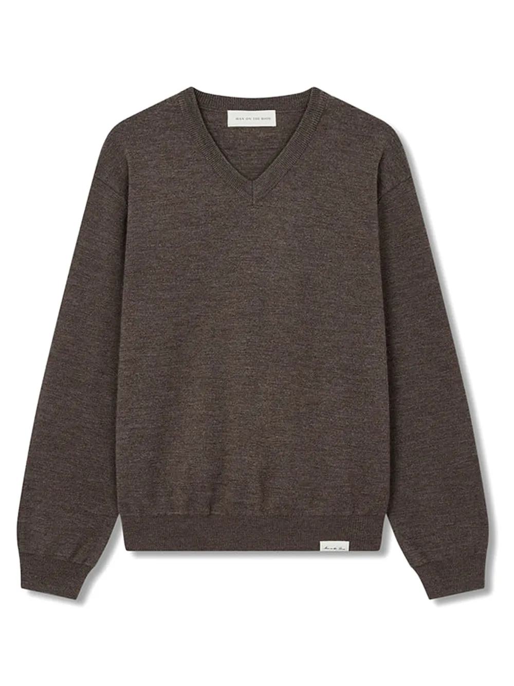 Man On The Boon. crew-neck wool sweatshirt | Brown | Image 1