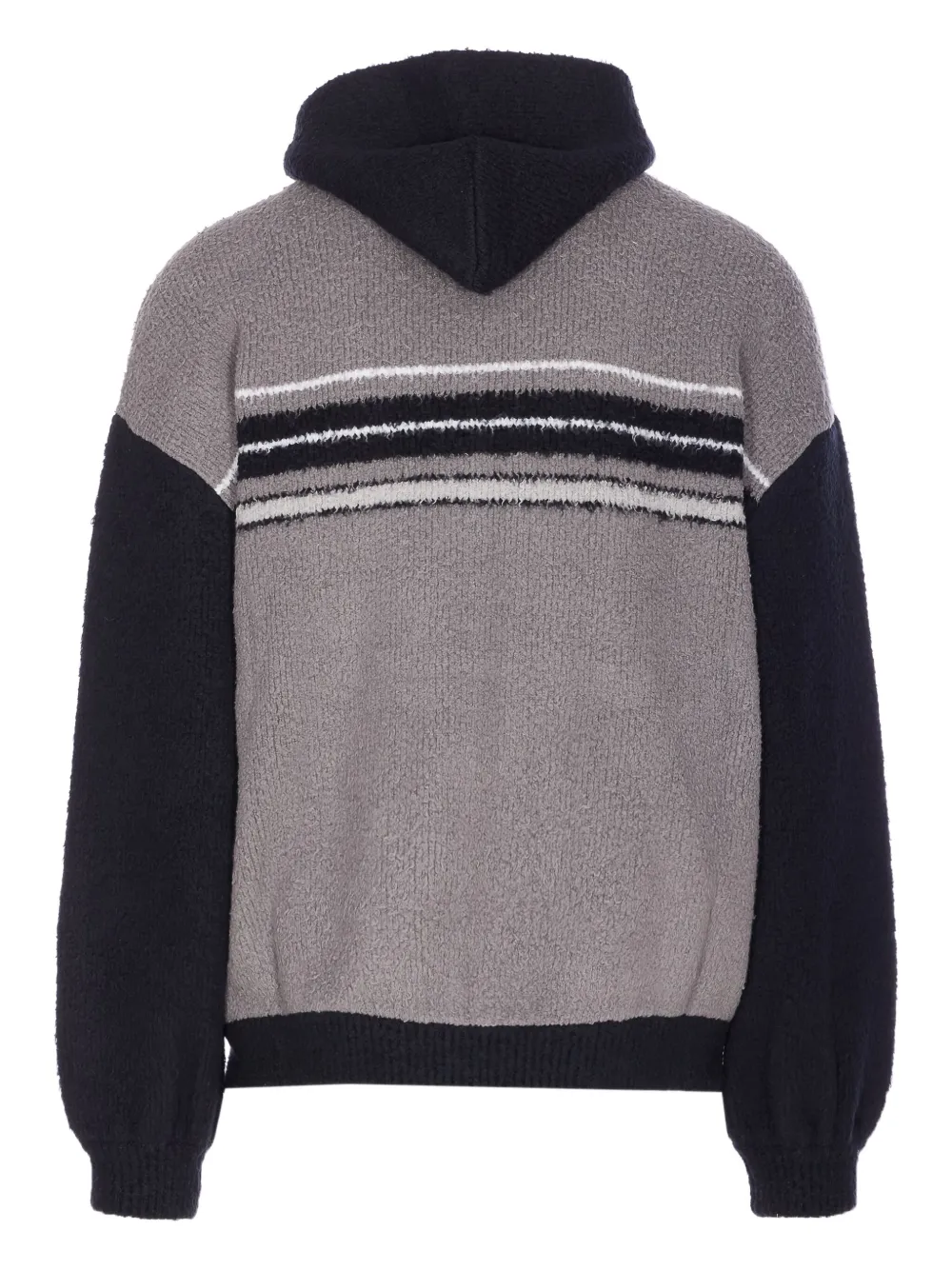 Balenciaga Hoodie met borduurwerk en rits Grijs