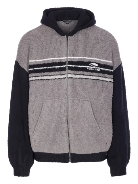 Balenciaga embroidered zip hoodie