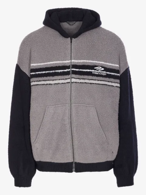 Balenciaga embroidered zip hoodie