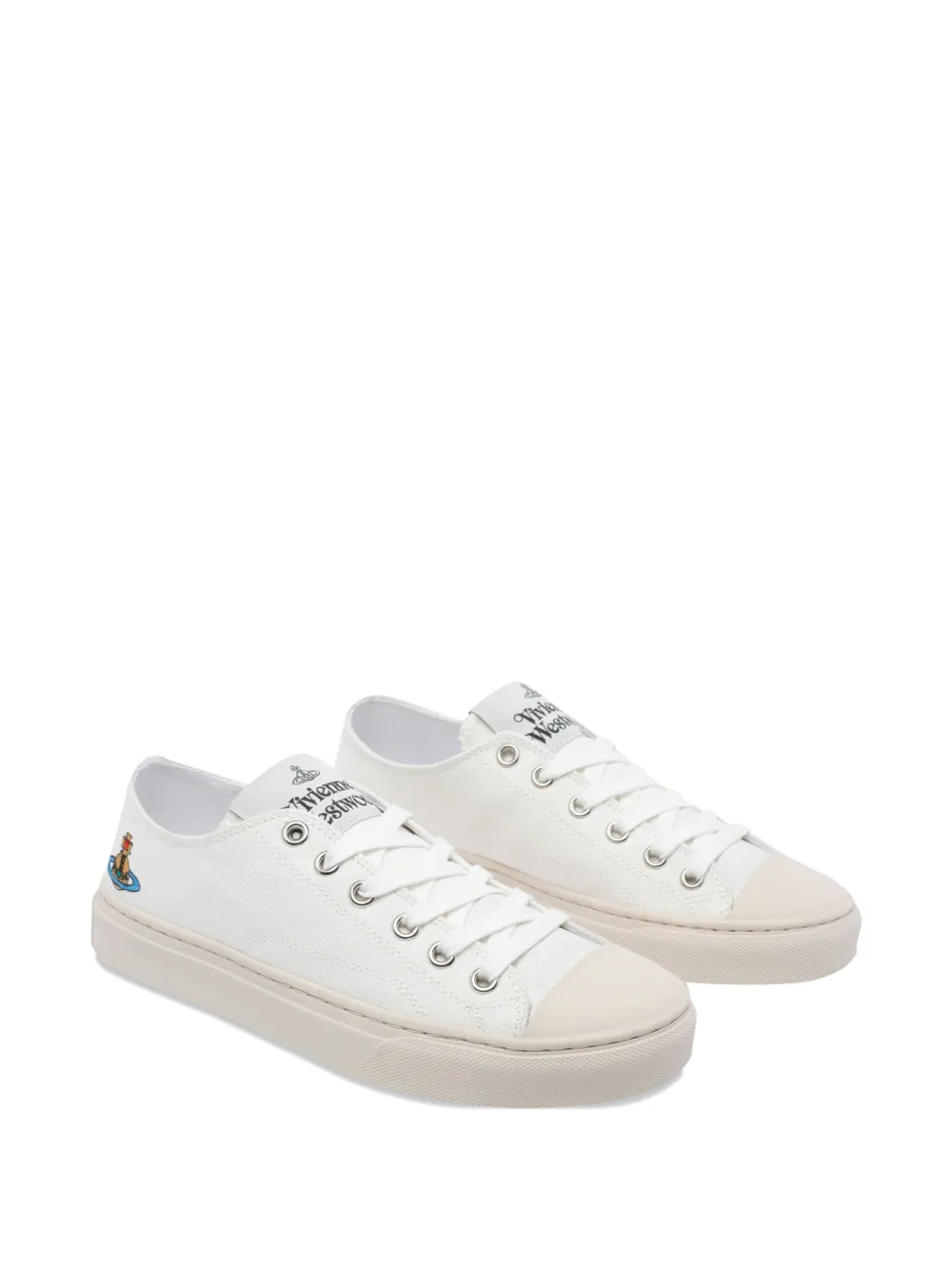 Vivienne Westwood low-top logo sneakers Wit