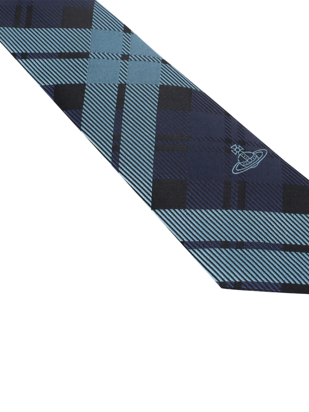 Vivienne Westwood Moonshine stropdas met tartan-ruit en logodetail - Blauw