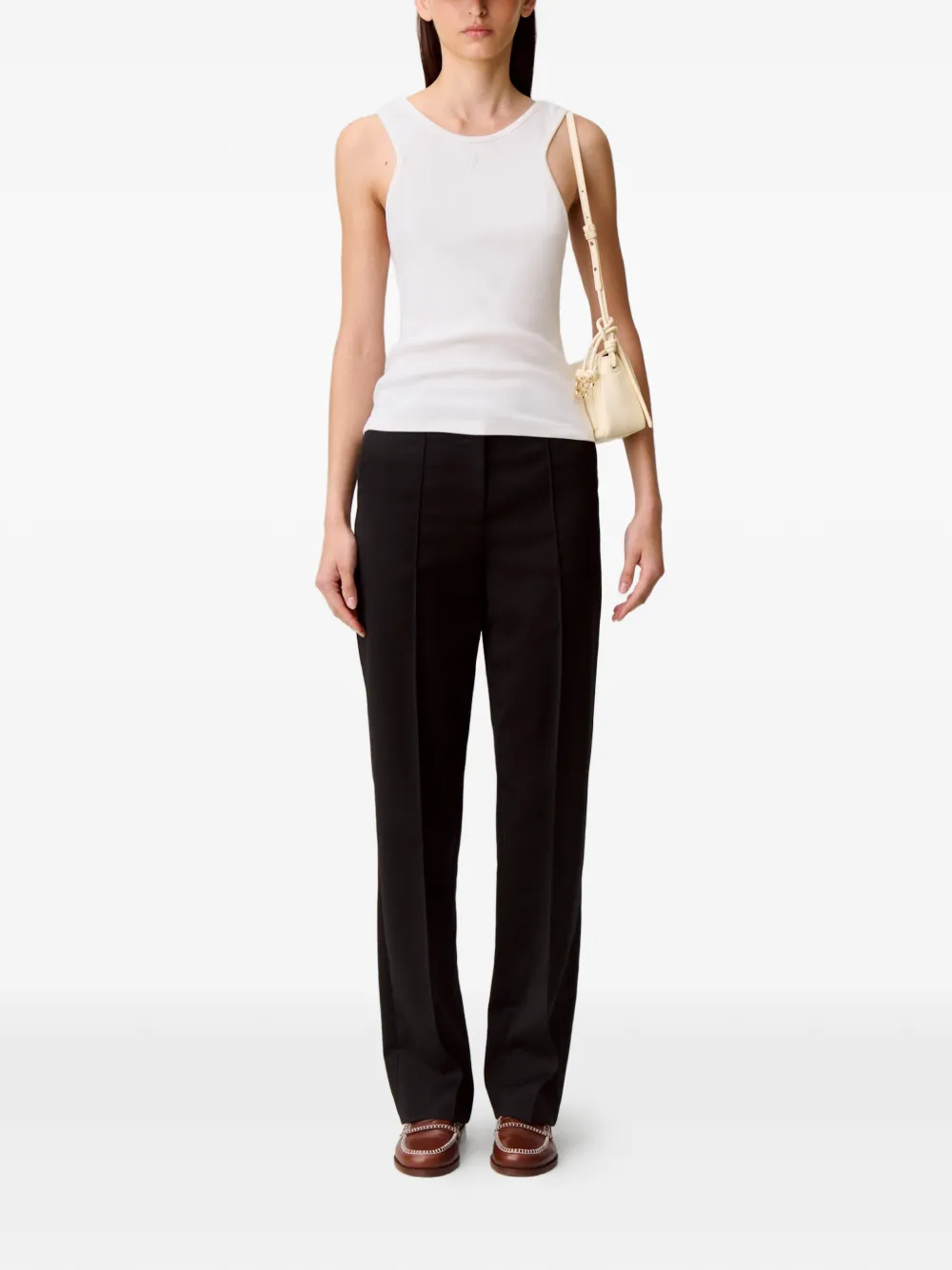 Claudie Pierlot embroidered sleeveless top - Bianco