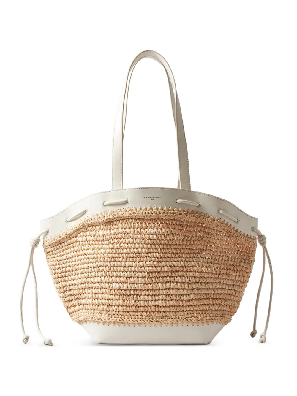 Claudie Pierlot straw knot tote bag - Toni neutri