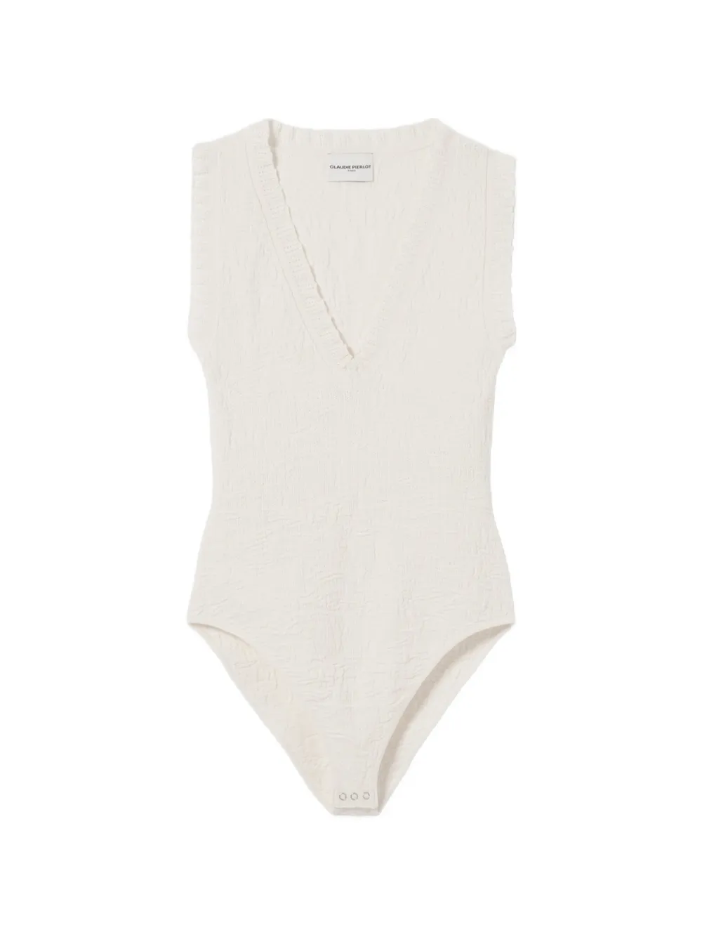 Claudie Pierlot ruffled V-neck top - Toni neutri