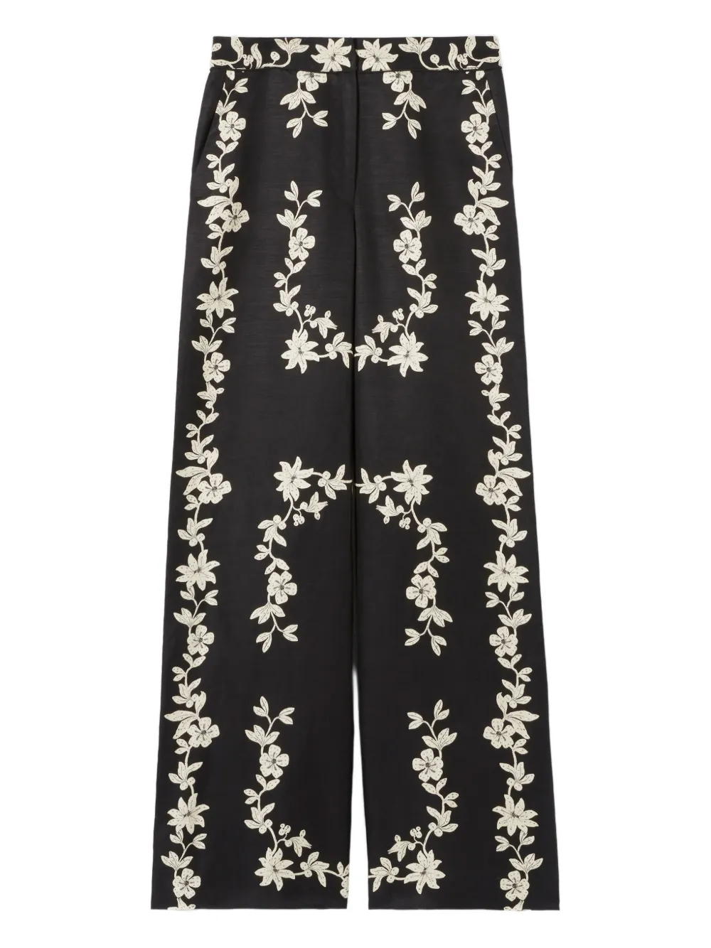 Claudie Pierlot Pantaloni a fiori - Nero