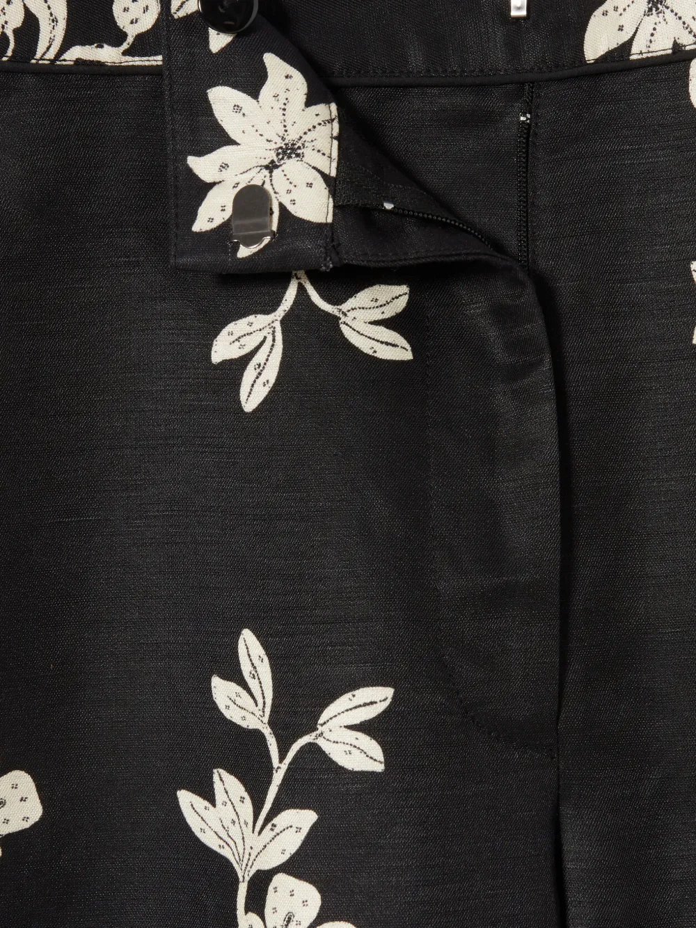 Claudie Pierlot Broek met bloemenprint Zwart