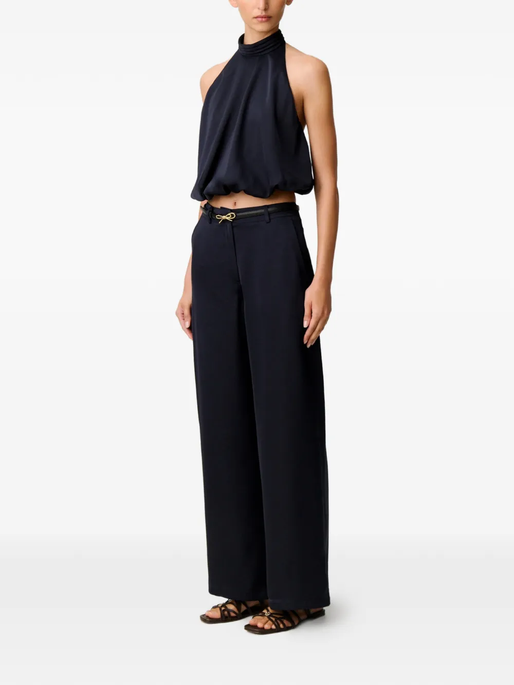 Claudie Pierlot Haltertop met open achterkant Blauw