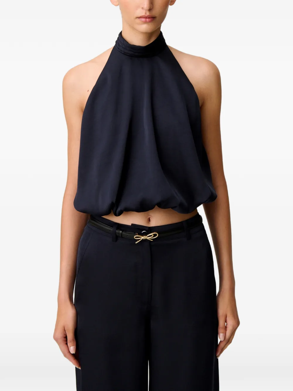 Claudie Pierlot Haltertop met open achterkant Blauw